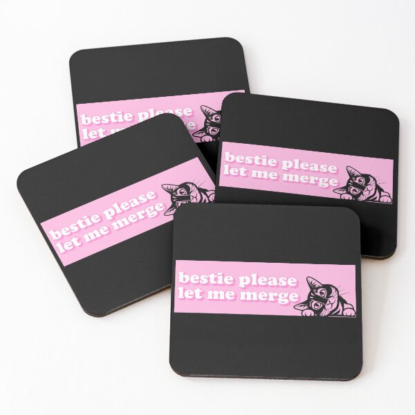 Item preview, Bestie Please Let Me Merge Funny Cat Meme Bumper For Car designed and sold by Dapper-Art.