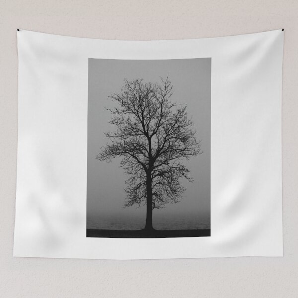 Item preview, Foggy Silhouette of a Bare Tree Overlooking the Toms River designed and sold by BradKnorrArt.