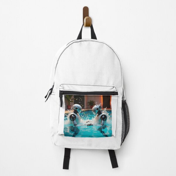 Item preview, Chaotic Synchronized Swimming Robots – Retro-Futuristic Mayhem designed and sold by Srahul.