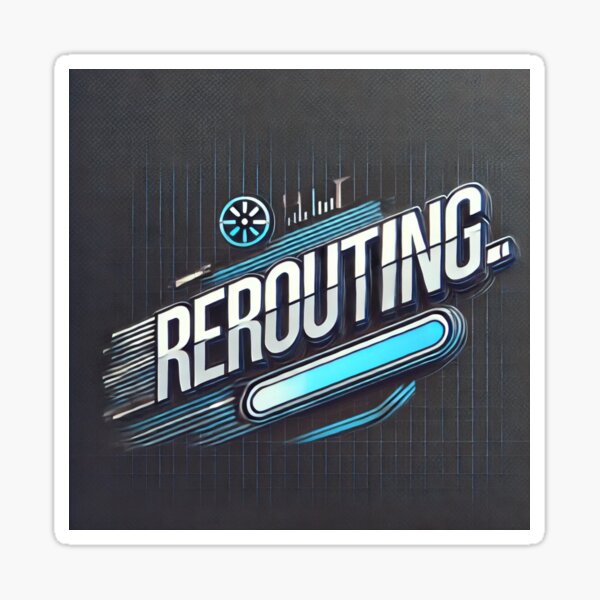 Item preview, Rerouting… – Futuristic GPS-Inspired Typography T-Shirt designed and sold by TindalSprings.