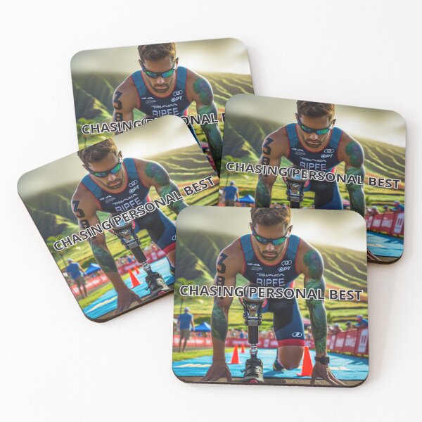 Item preview, Chasing Personal Best – Motivational Triathlon Athlete Design designed and sold by Triathlongram.