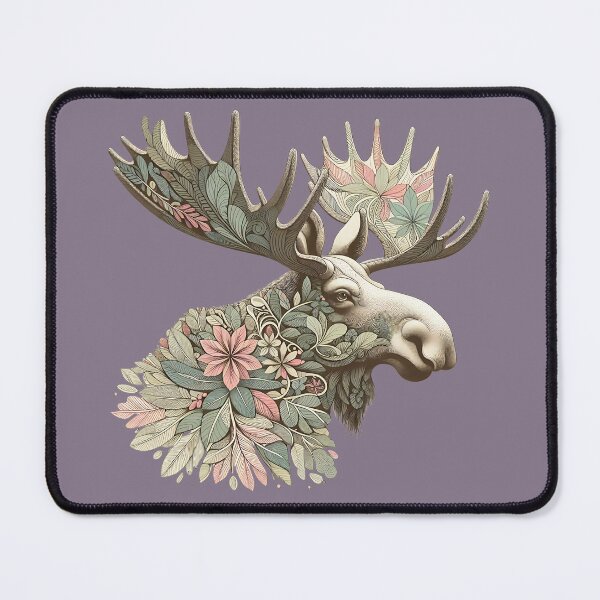 Item preview, Moose Botanical Nature Art Illustration designed and sold by BirdsnStuff.