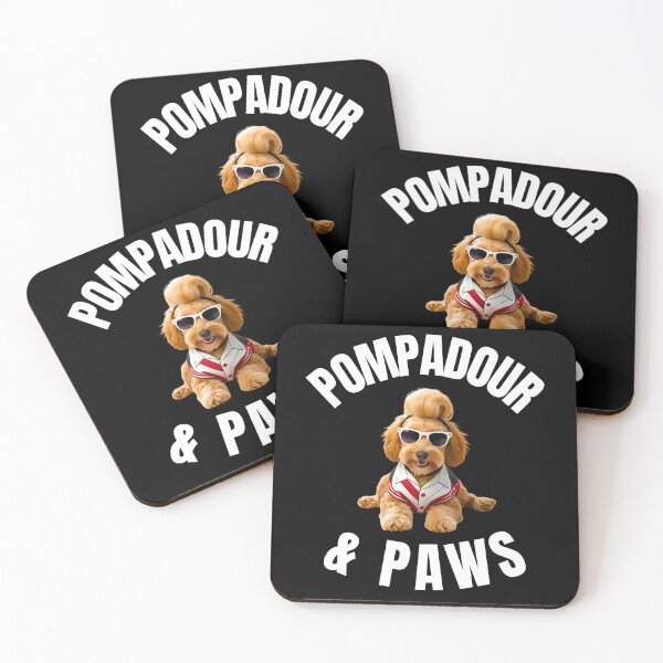 Item preview, Pompadour & Paws – 1950s Greaser Goldendoodle Retro Design designed and sold by Fredster1966.