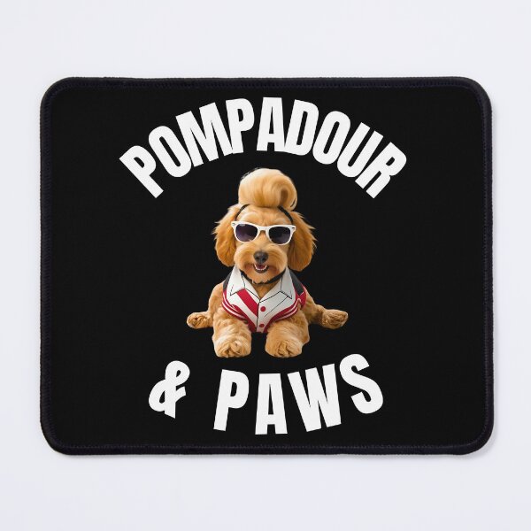 Item preview, Pompadour & Paws – 1950s Greaser Goldendoodle Retro Design designed and sold by Fredster1966.