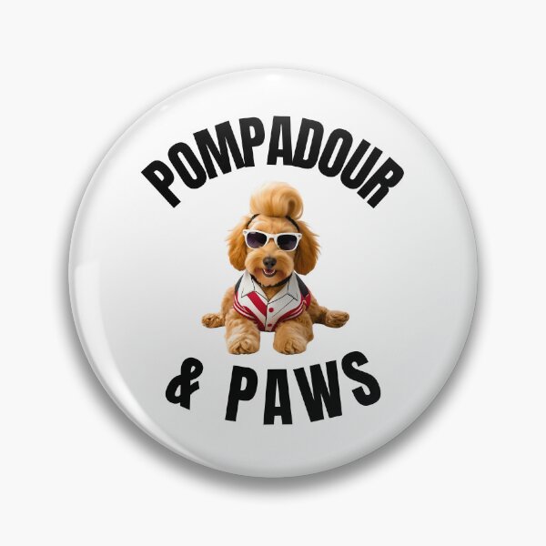 Item preview, Pompadour & Paws – 1950s Greaser Goldendoodle Retro Design designed and sold by Fredster1966.