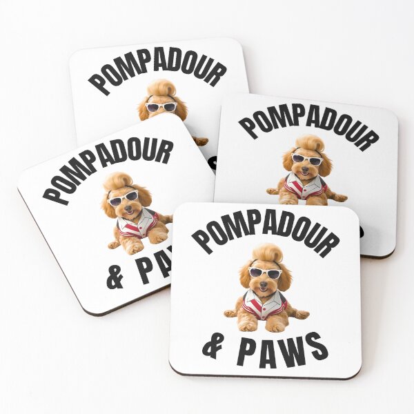 Item preview, Pompadour & Paws – 1950s Greaser Goldendoodle Retro Design designed and sold by Fredster1966.