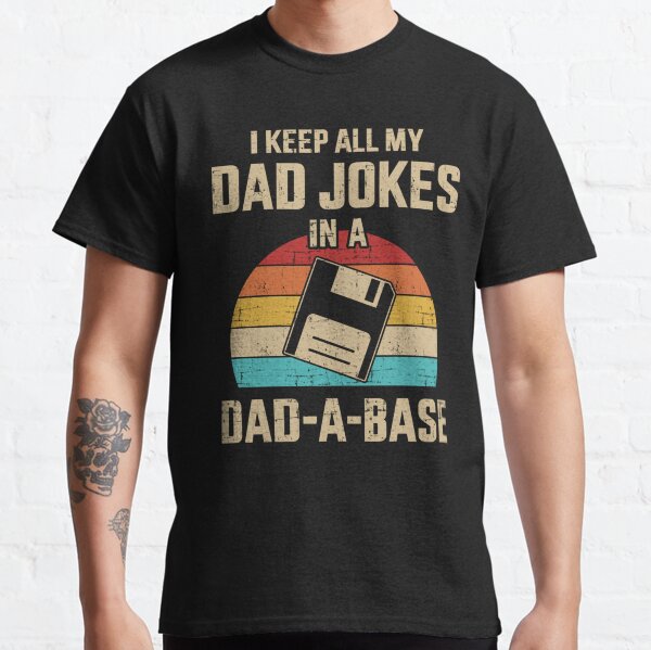 Item preview, Funny dad jokes in dad-a-base vintage for father's day designed and sold by OminMim.