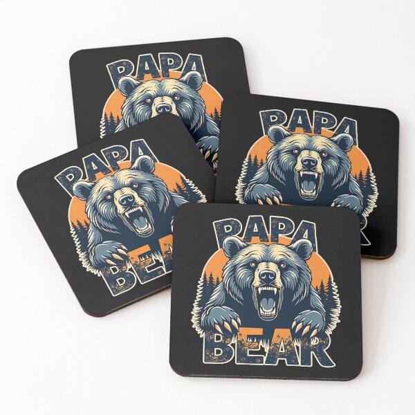 Item preview, Papa Bear - Fierce Grizzly Bear Graphic Design designed and sold by DesignDoodleArt.