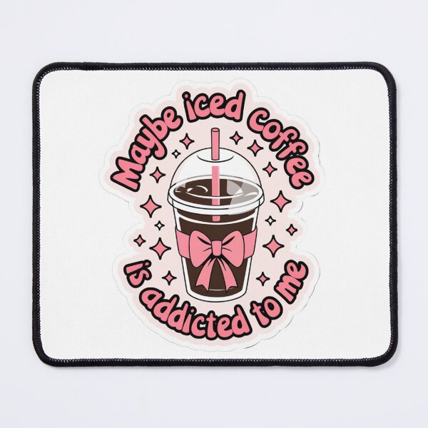 Item preview, Iced Coffee Addiction Pink Sticker for Coffee Lovers designed and sold by Artyx_Design.