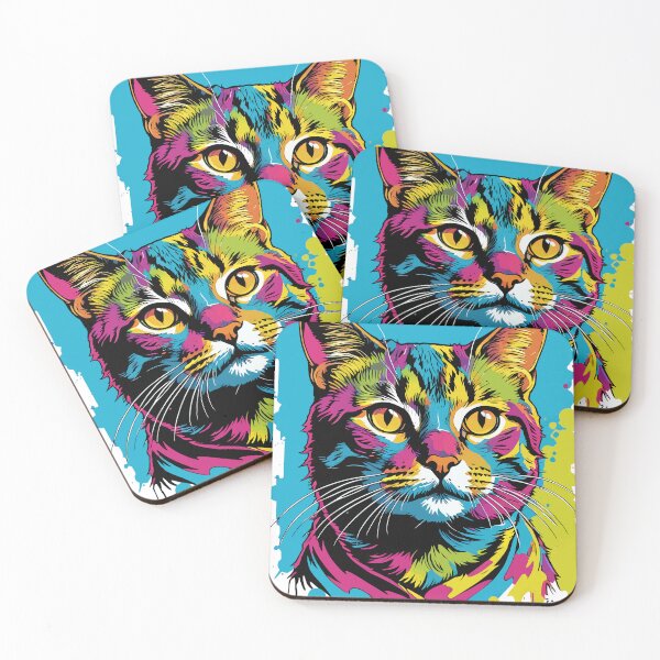 Item preview, Vibrant Pop Art Cat – Colorful Feline Design designed and sold by UniqueDesign751.