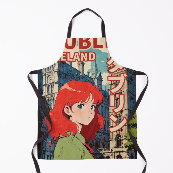 Item preview, Dublin Ireland Country Kawaii Red Haired Anime Girl 80s Retro Aesthetic Vintage Cultural Travel  designed and sold by onlyanimevibes.