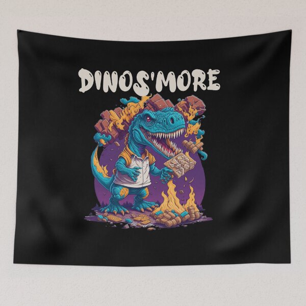 Item preview, Funny Dinos'more Camping Dinosaur Camp Camper designed and sold by Dressed For  Duty.