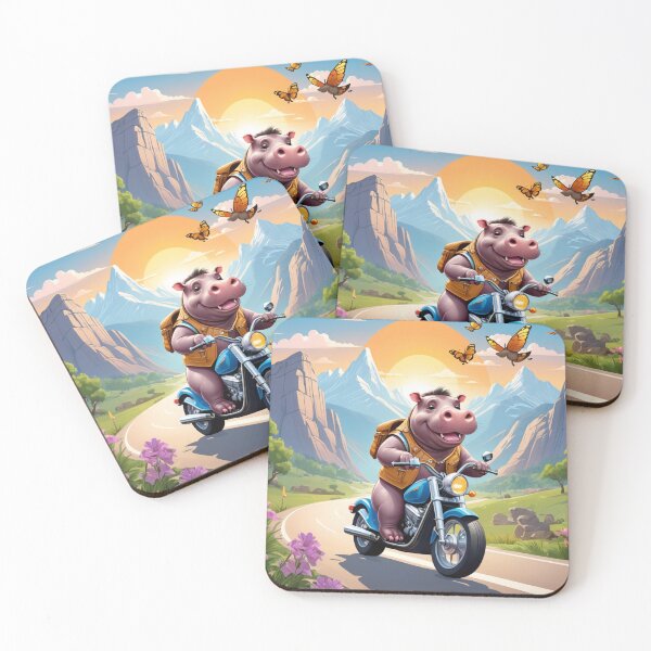 Item preview, moo deng riding motorcycle1 designed and sold by maxmotorsports.