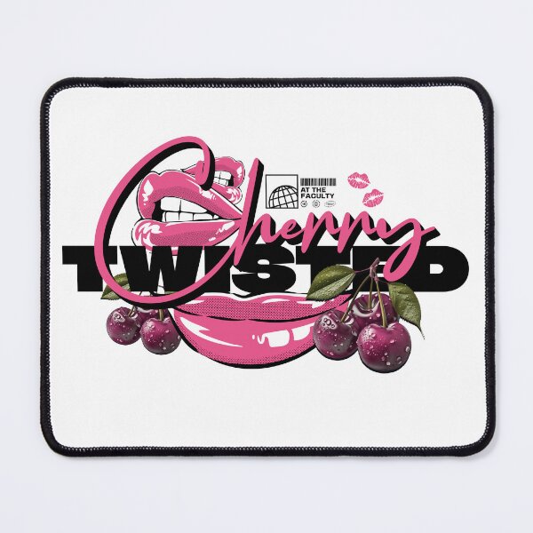 Item preview, TWISTED CHERRY - Lips Logo (black/hot pink) designed and sold by Discothreadz.