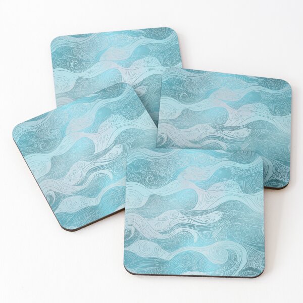 Item preview, Coastal Waves – Hand-Drawn Ocean Pattern designed and sold by MindFulStudios.