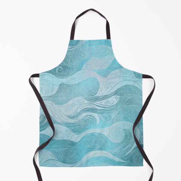 Item preview, Coastal Waves – Hand-Drawn Ocean Pattern designed and sold by MindFulStudios.