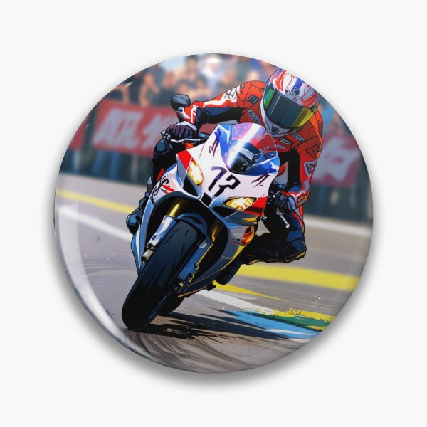 Item preview, White Superbike Racing Passed Grandstand Grand Prix Racetrack designed and sold by Moto Graphix.