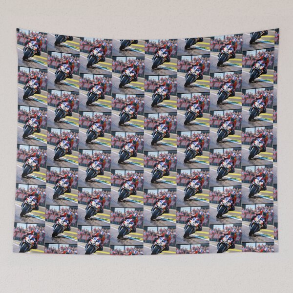 Item preview, White Superbike Racing Passed Grandstand Grand Prix Racetrack designed and sold by Moto Graphix.