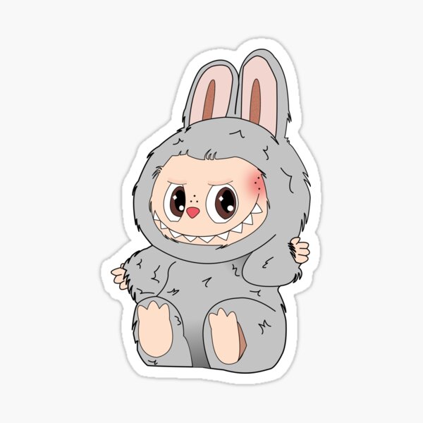 Item preview, Labubu - Gray designed and sold by StickerWey.