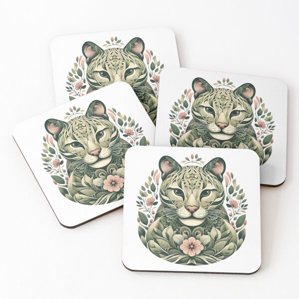 Item preview, Ocelot Cat Botanical Nature Art Illustration4 designed and sold by BirdsnStuff.
