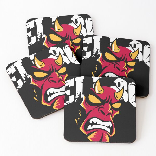 Item preview, Angry Red Devil Face Graphic – Horned Demon Illustration designed and sold by thepixfactory.