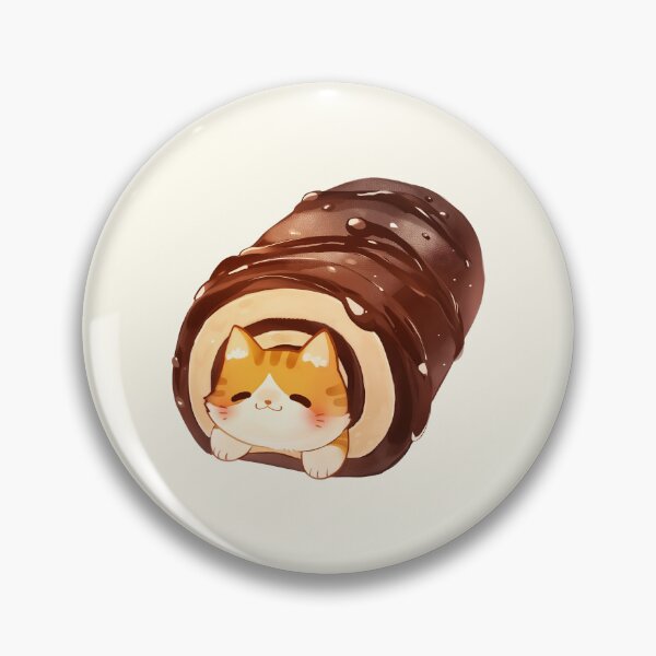 Item preview, Orange Tabby Cat and Chocolate Swiss Roll Cake designed and sold by NikoNekoDesigns.