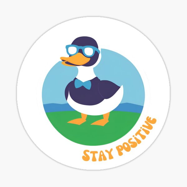 Vista previa del artículo con la obra «Stay Positive sticker», diseñado y vendido por Camls.