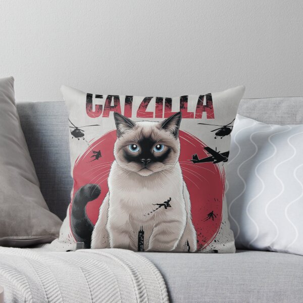 Item preview,  Catzilla Siamese Cat City Under Siege Funny Vintage Japanese designed and sold by Damcoc.