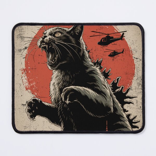 Item preview,  Catzilla Nekojira Black Cat Kaiju Retro Rampage Japanese Art  designed and sold by Damcoc.
