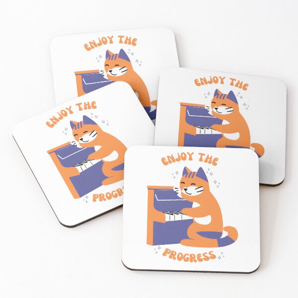 Item preview, Enjoy the progress - cat designed and sold by Camls.