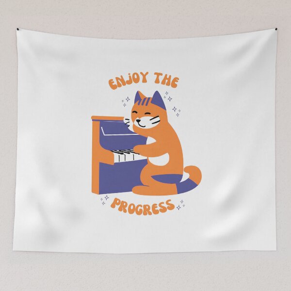 Item preview, Enjoy the progress - cat designed and sold by Camls.