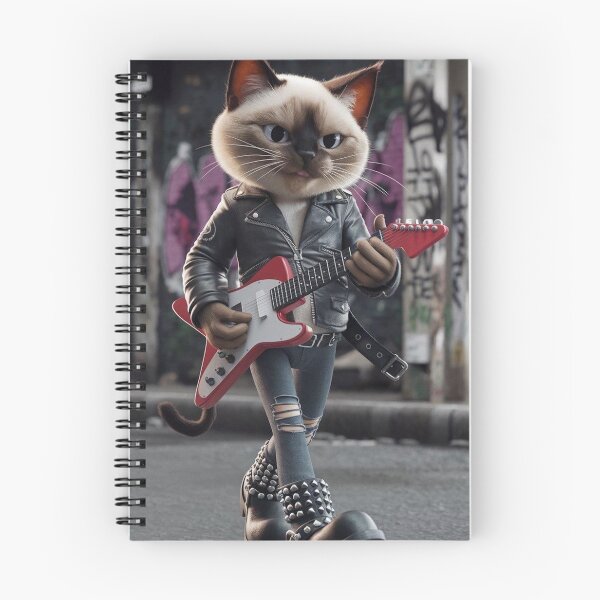 Item preview, Post-Apocalyptic Rockstar cat designed and sold by Snowflake Company Online Store.