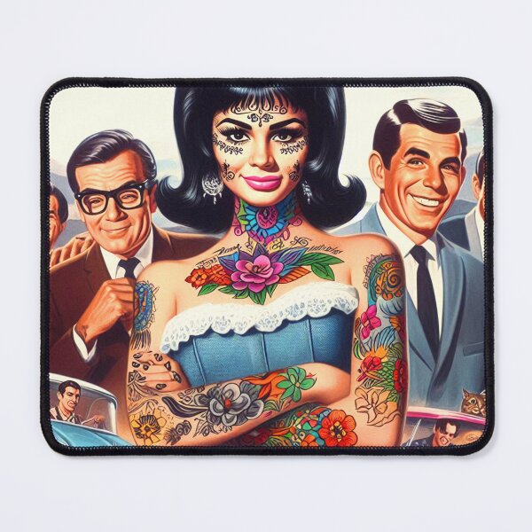 Item preview, Old School Tattoo Girl designed and sold by PulpVintage.