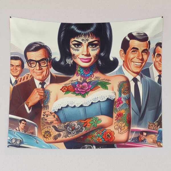 Item preview, Old School Tattoo Girl designed and sold by PulpVintage.