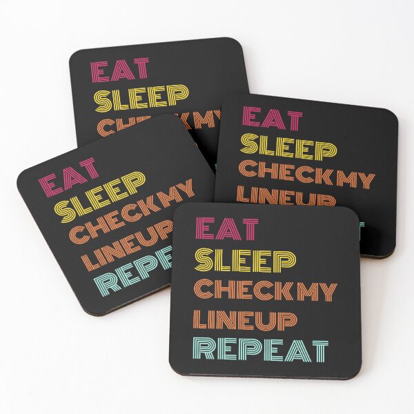 Item preview, Eat Sleep Check Line Up Repeat - Fantasy Football Routine designed and sold by GabrieSketcham.
