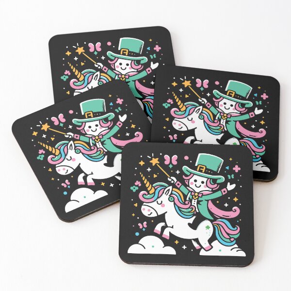 Item preview, Leprechaun Riding a Unicorn Funny St Patrick's Day designed and sold by Scaryzz.
