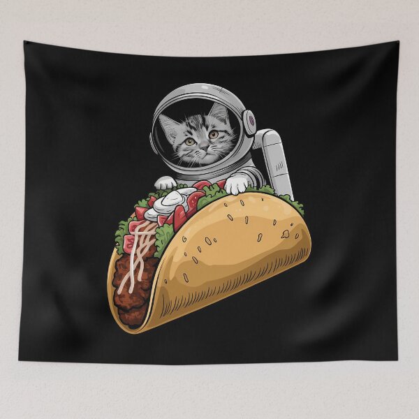 Item preview, Crazy Space Taco Cat designed and sold by tearbytea.