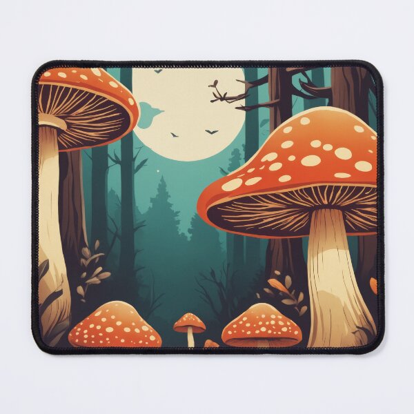 Item preview, Path to the Moon: A Mushroom Forest Night Circle designed and sold by REPTISLAV.