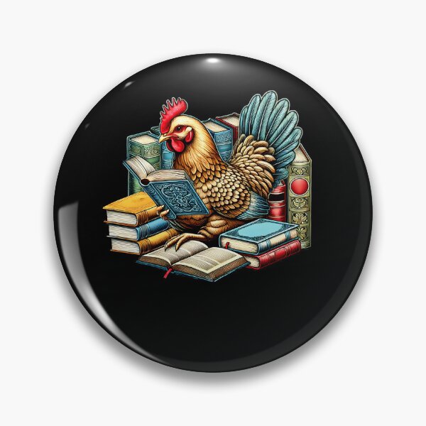 Item preview, Chicken Reading Book Reader Bookworm Chicken Lover designed and sold by Kimberley King Art  King Art.