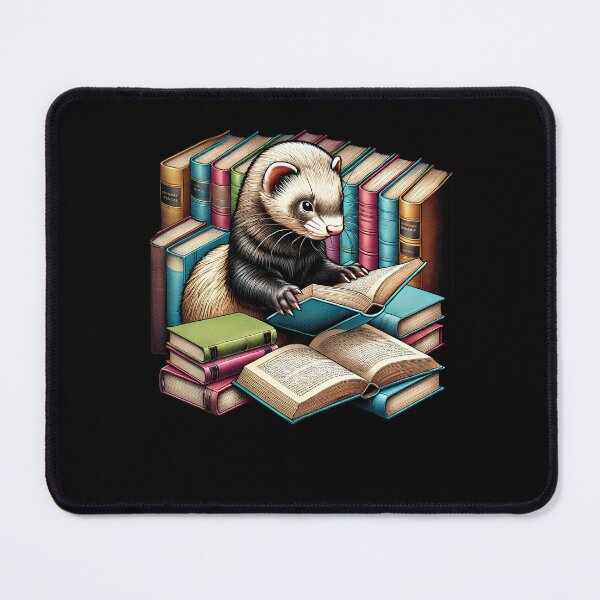 Item preview, Ferret Reading Book Reader Bookworm Ferret Lover designed and sold by Kimberley King Art  King Art.