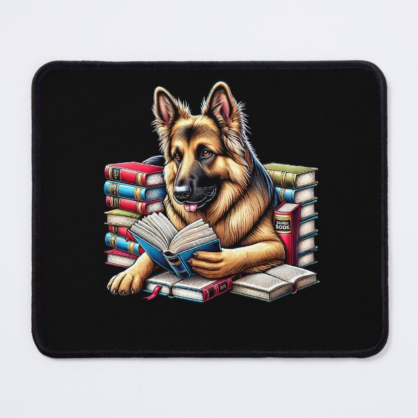 Item preview, German Shepherd Reading Book Reader German Shepherd Lover Bookworm designed and sold by Kimberley King Art King Art.