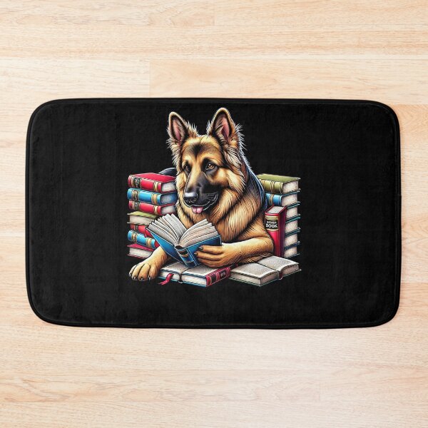 Item preview, German Shepherd Reading Book Reader German Shepherd Lover Bookworm designed and sold by Kimberley King Art  King Art.