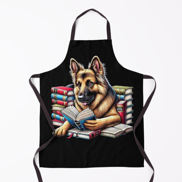 Item preview, German Shepherd Reading Book Reader German Shepherd Lover Bookworm designed and sold by Kimberley King Art King Art.