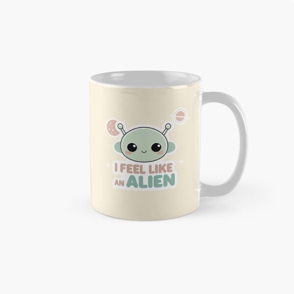 Item preview, I Feel Like an Alien - Kawaii Alien Girl Sticker 4 designed and sold by anutash2020.