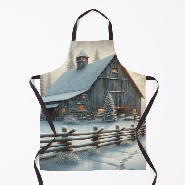Item preview, Rustic Winter Barn Wall Art – Cloudy Day Serenity designed and sold by PimiArt.