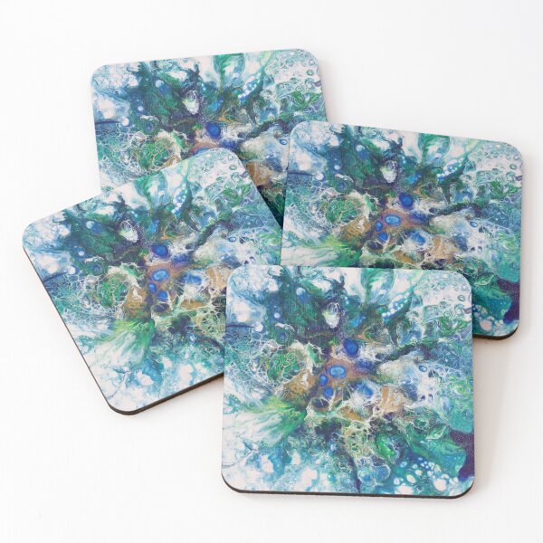 Item preview, Tranquil Blue Acrylic Pour designed and sold by VariARTyPrints.