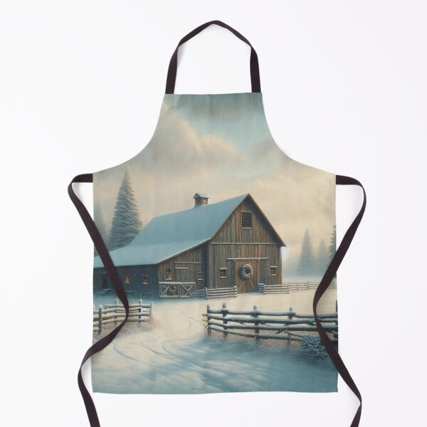 Item preview, Cozy Barn in the Snow designed and sold by PimiArt.