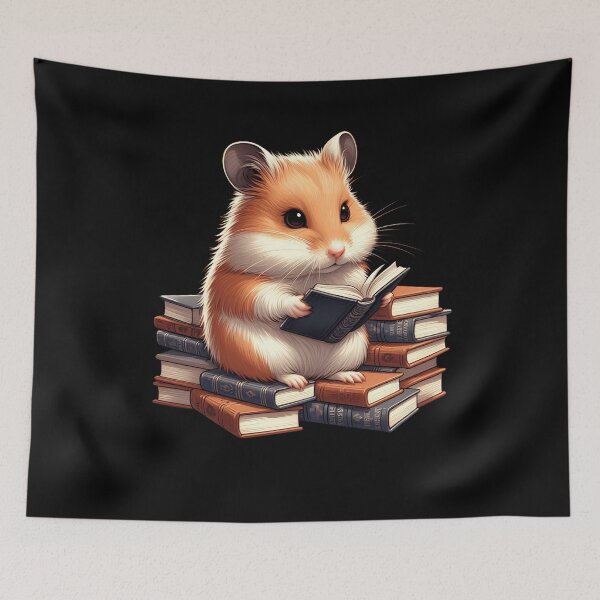 Item preview, Hamster Reading Book Reader Bookworm Hamster Lover designed and sold by Kimberley King Art  King Art.