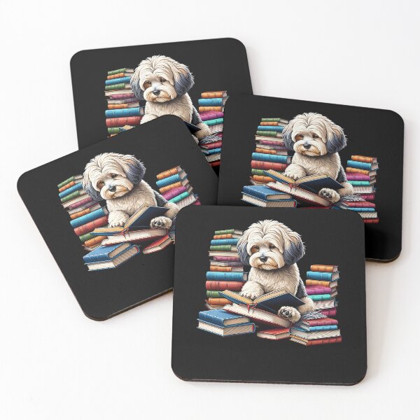 Item preview, Havanese Reading Book Reader Bookworm Havanese Lover designed and sold by Kimberley King Art  King Art.