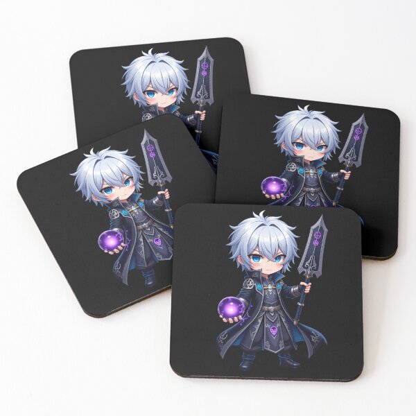 Item preview, Anime Boy Arcane Warlock - The Mage of the Ancient Lore designed and sold by  VectorArtFactory.